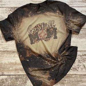 Baseball Mom Bleached Unisex Tee